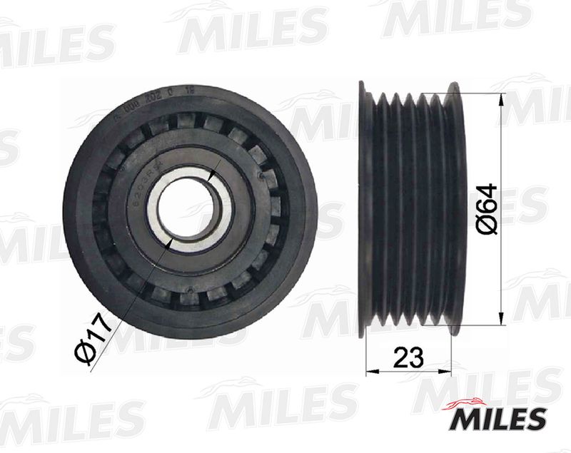 Паразитный / ведущий ролик, поликлиновой ремень MILES AG03002