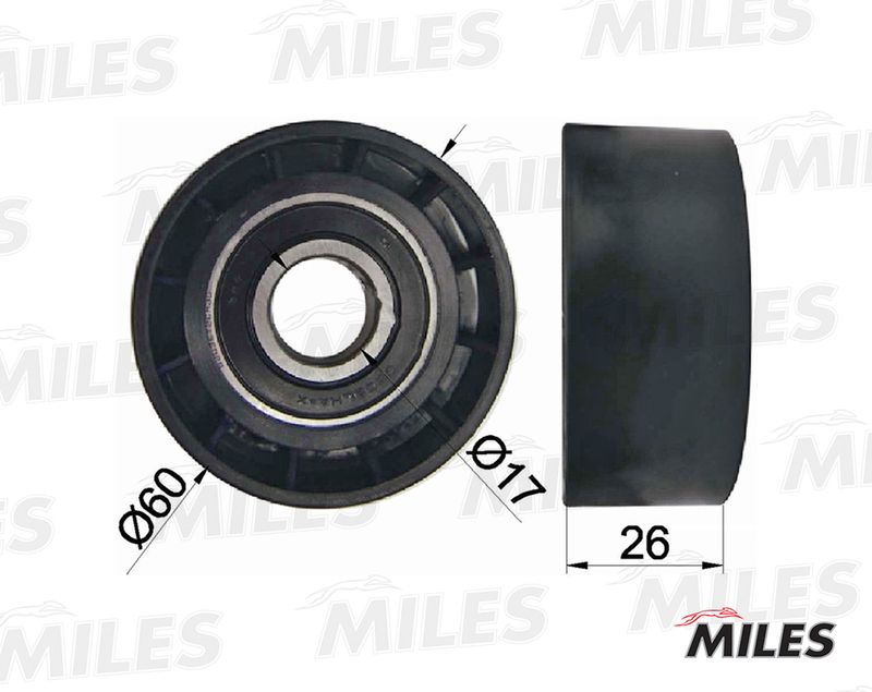 Паразитный / ведущий ролик, поликлиновой ремень MILES AG03013