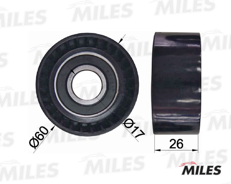 Натяжитель ремня, клиновой зубча MILES AG03015