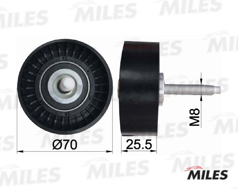 Паразитный / ведущий ролик, поликлиновой ремень MILES AG03026