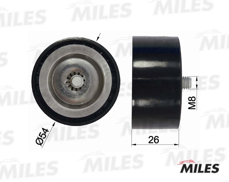 Паразитный / ведущий ролик, поликлиновой ремень MILES AG03064