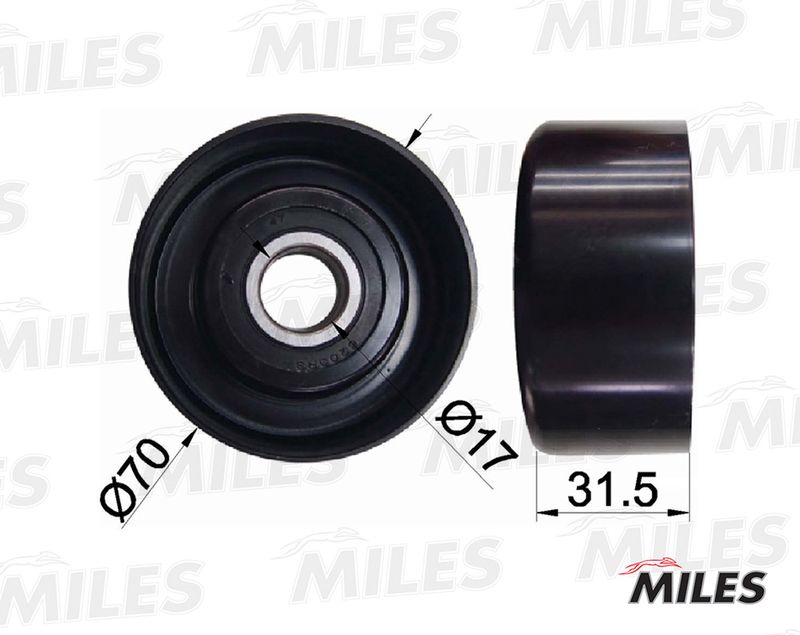 Натяжитель ремня, клиновой зубча MILES AG03074