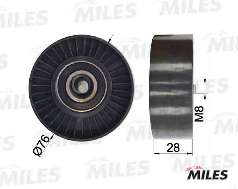 Паразитный / ведущий ролик, поликлиновой ремень MILES AG03081