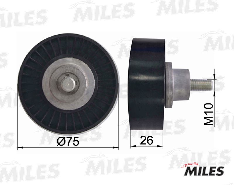 Паразитный / ведущий ролик, поликлиновой ремень MILES AG03091