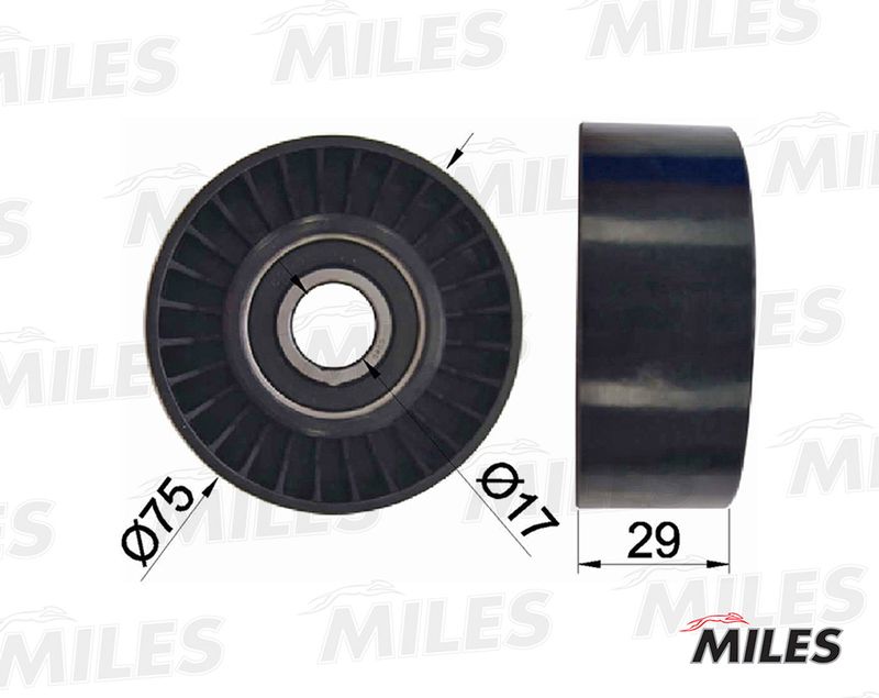 Паразитный / ведущий ролик, поликлиновой ремень MILES AG03105
