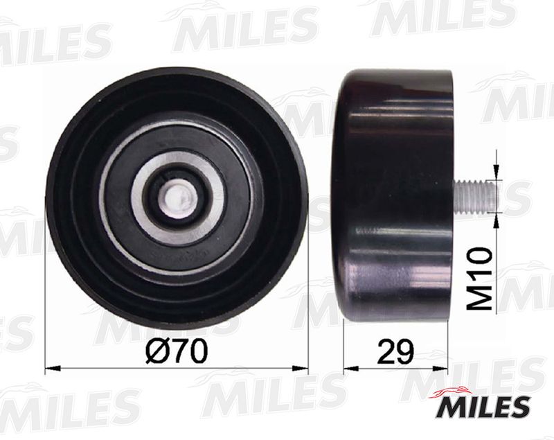 Паразитный / ведущий ролик, поликлиновой ремень MILES AG03108
