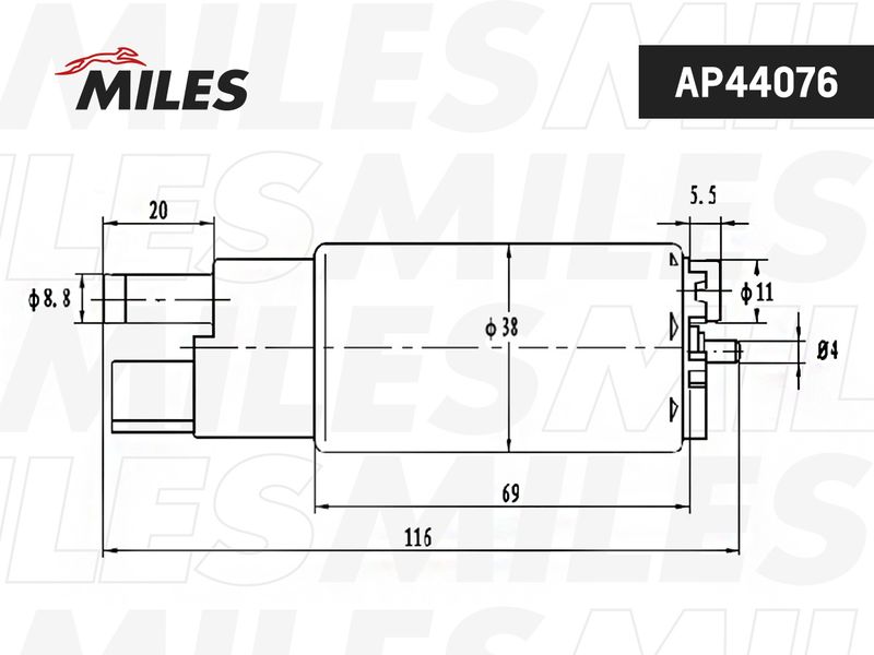 Топливный насос MILES AP44076