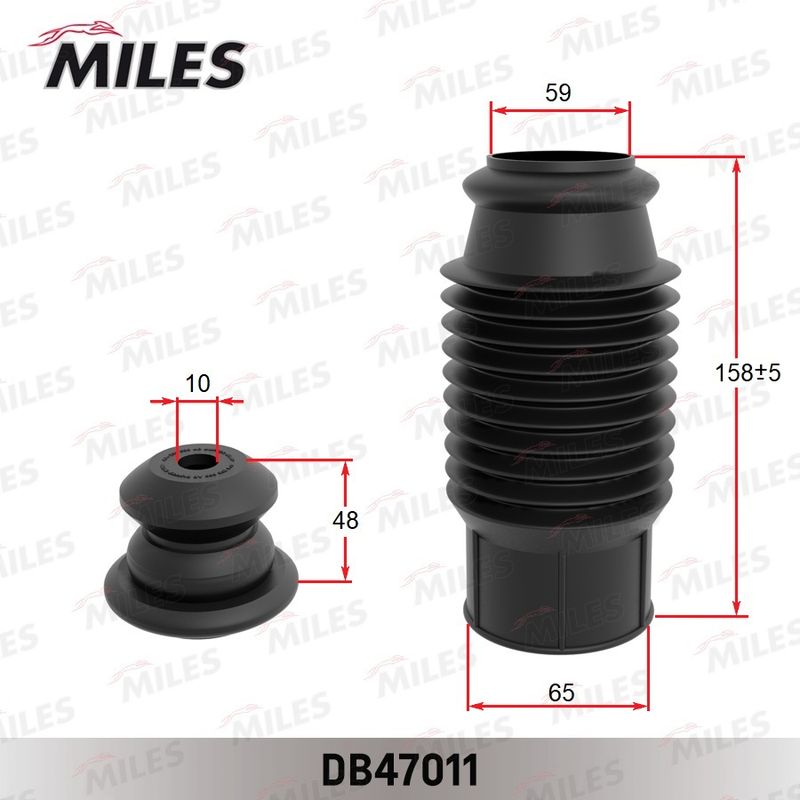 Пылезащитный комплект, амортизатор MILES DB47011