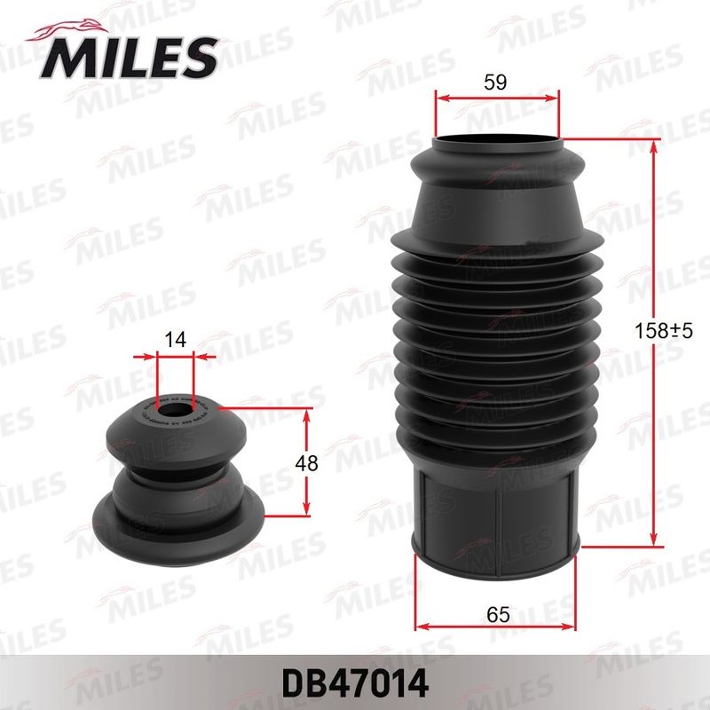 Пылезащитный комплект, амортизатор MILES DB47014