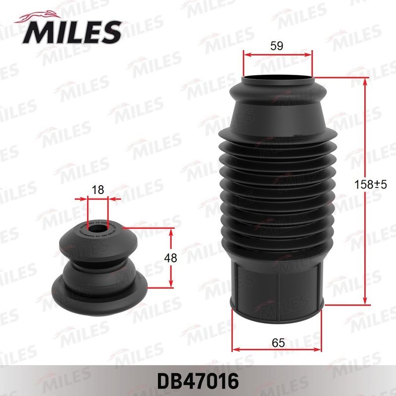 Пылезащитный комплект, амортизатор MILES DB47016