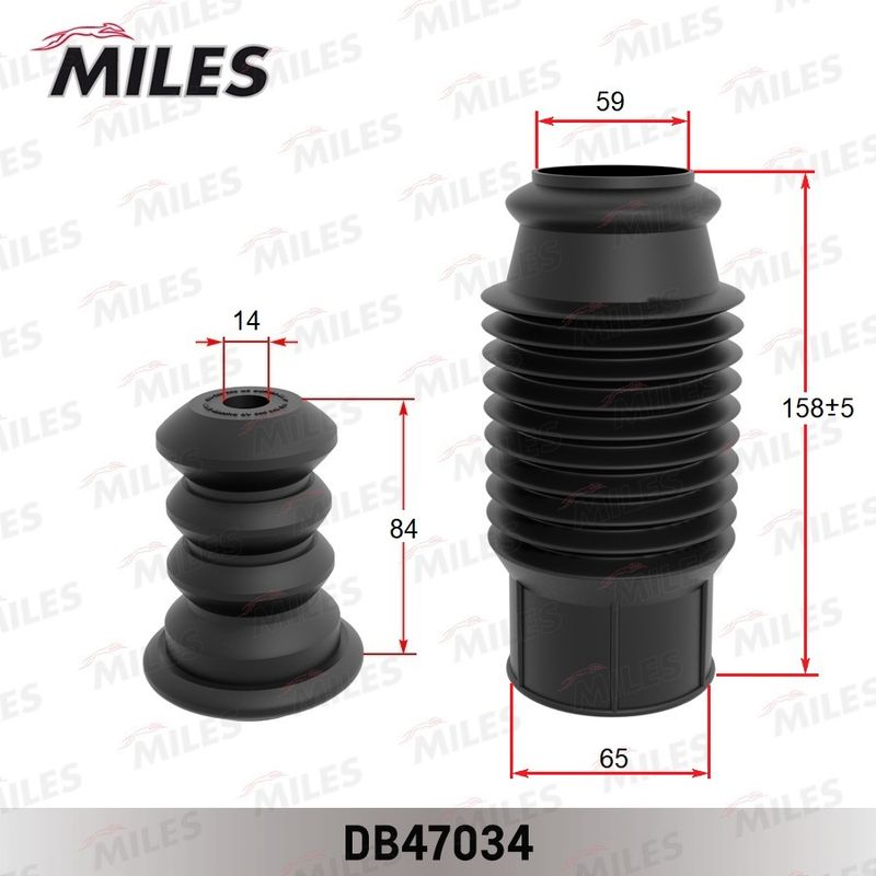Пылезащитный комплект, амортизатор MILES DB47034