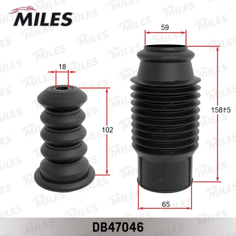 Пылезащитный комплект, амортизатор MILES DB47046