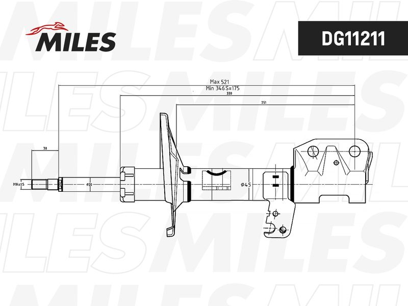 Амортизатор MILES DG11211