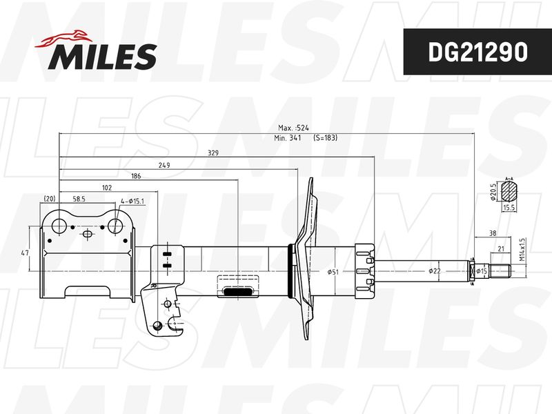 Амортизатор MILES DG21290