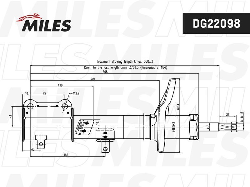 Амортизатор MILES DG22098