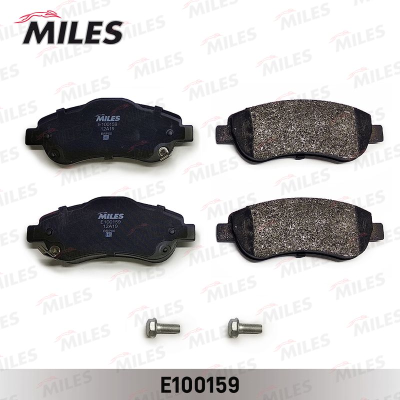 Комплект тормозных колодок, дисковый тормоз MILES E100159