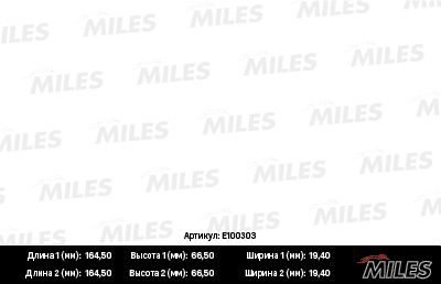 Комплект тормозных колодок, дисковый тормоз MILES E100303