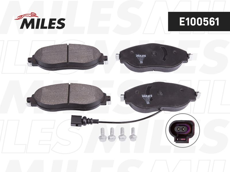 Комплект тормозных колодок, дисковый тормоз MILES E100561