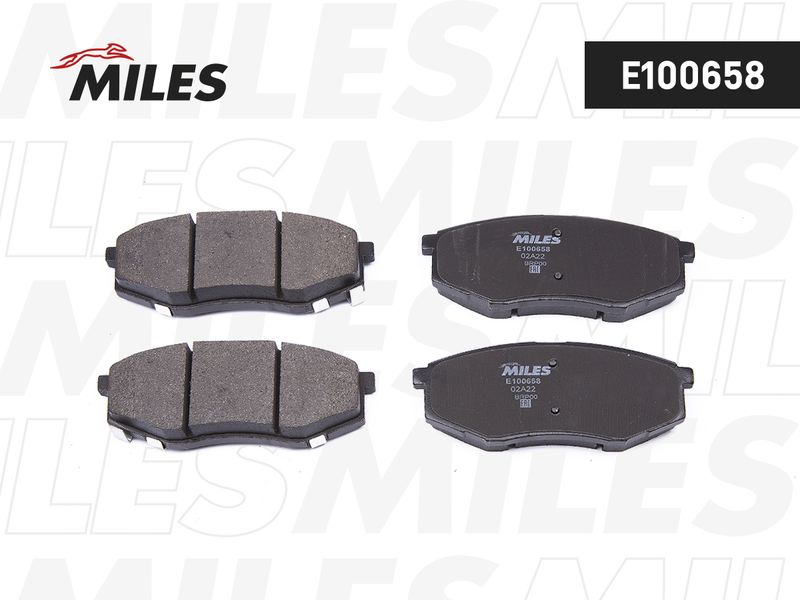 Комплект тормозных колодок, дисковый тормоз MILES E100658