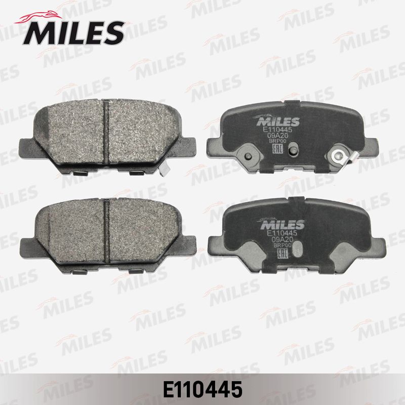 Комплект тормозных колодок, дисковый тормоз MILES E110445