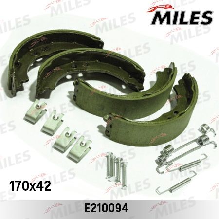Комплект тормозных колодок, стояночная тормозная система MILES E210094