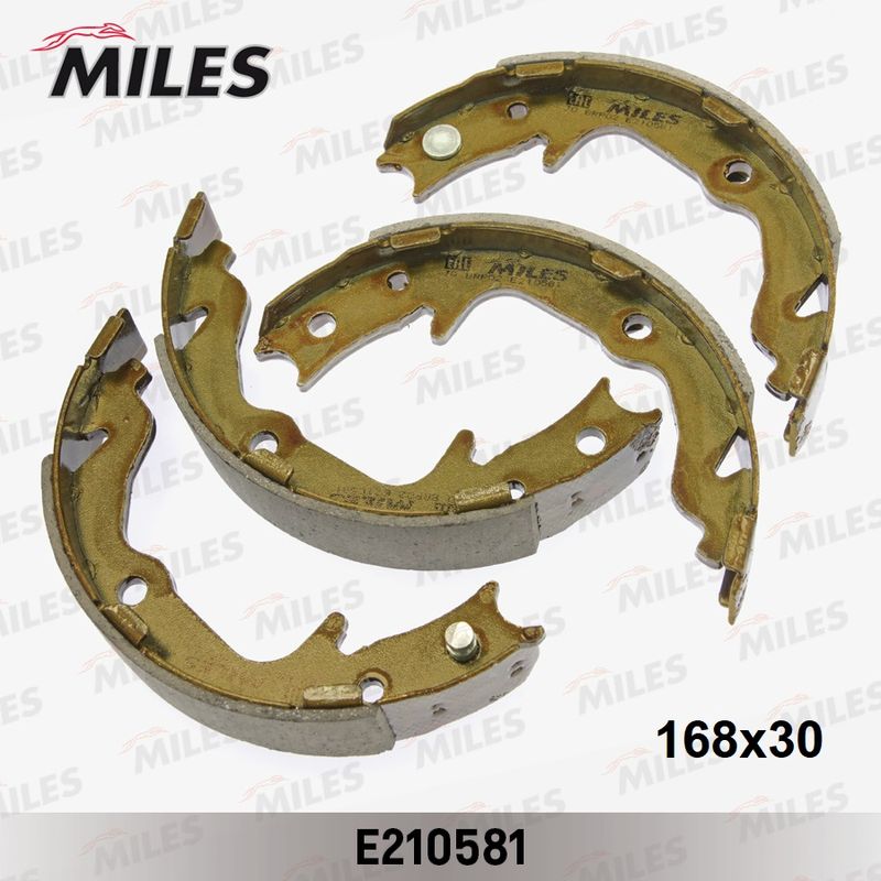 Комплект тормозных колодок, стояночная тормозная система MILES E210581