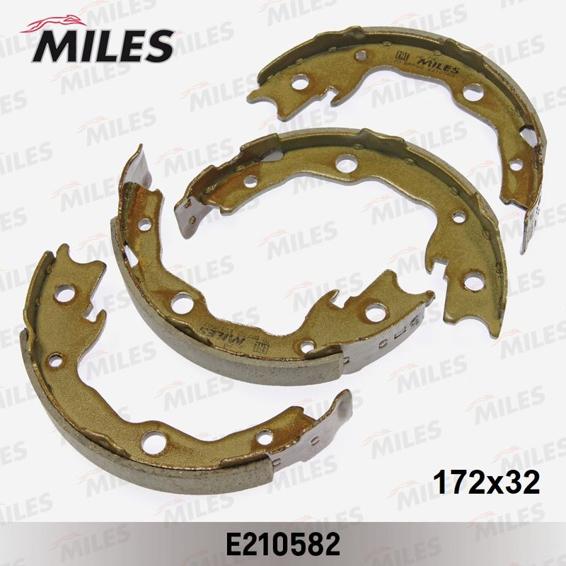 Комплект тормозных колодок, стояночная тормозная система MILES E210582