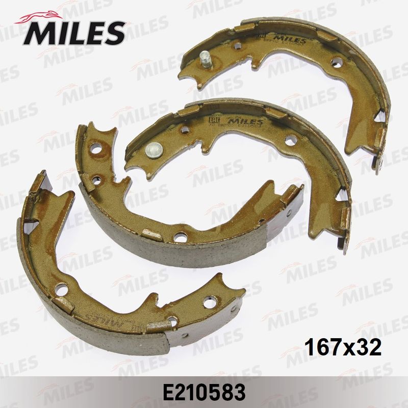 Комплект тормозных колодок, стояночная тормозная система MILES E210583