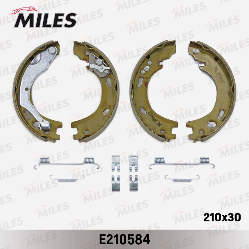 Комплект тормозных колодок, стояночная тормозная система MILES E210584