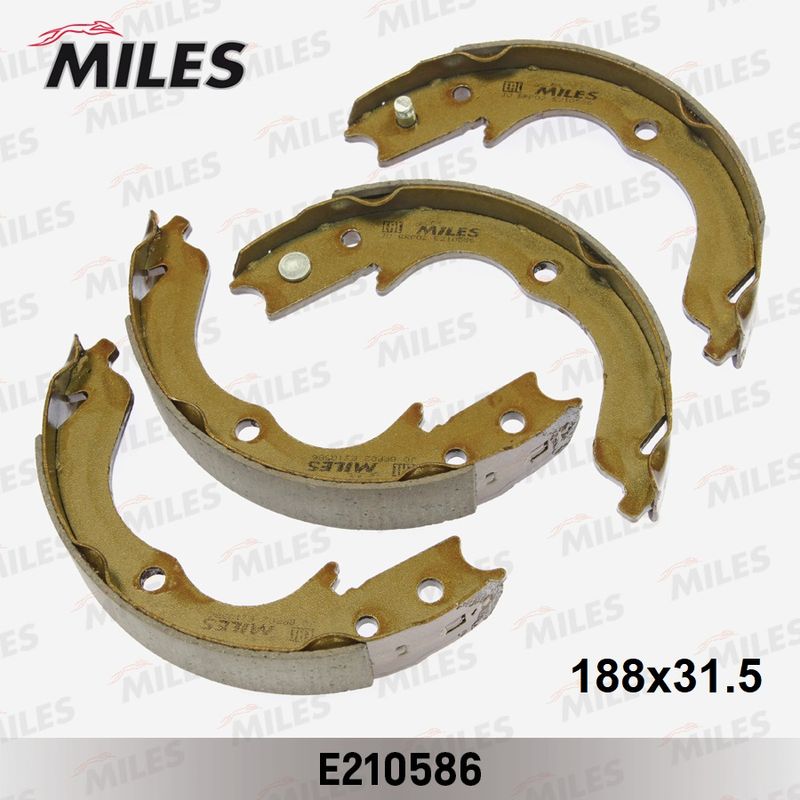 Комплект тормозных колодок, стояночная тормозная система MILES E210586