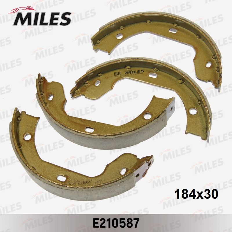 Комплект тормозных колодок, стояночная тормозная система MILES E210587