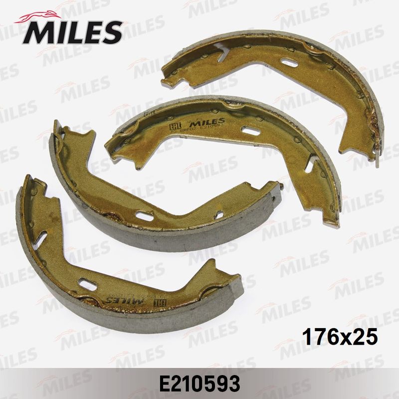 Комплект тормозных колодок, стояночная тормозная система MILES E210593
