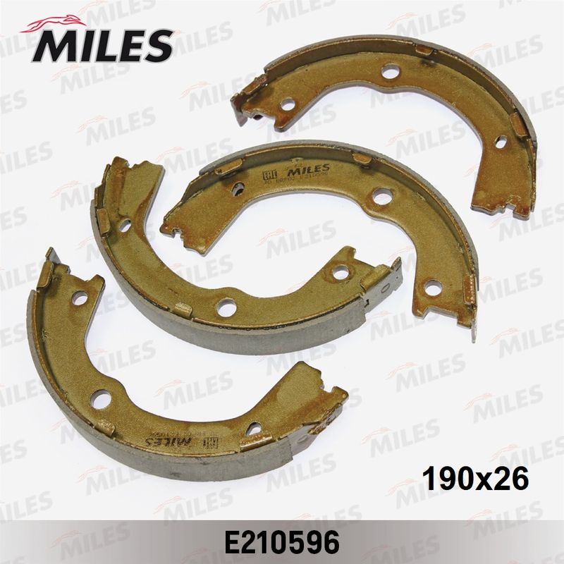 Комплект тормозных колодок, стояночная тормозная система MILES E210596