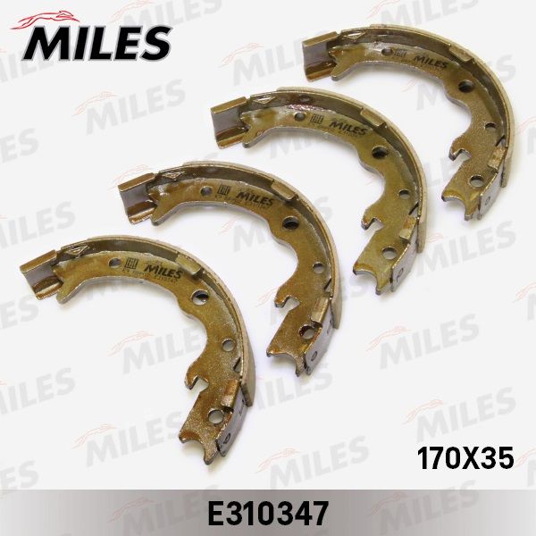 Комплект тормозных колодок, стояночная тормозная система MILES E310347
