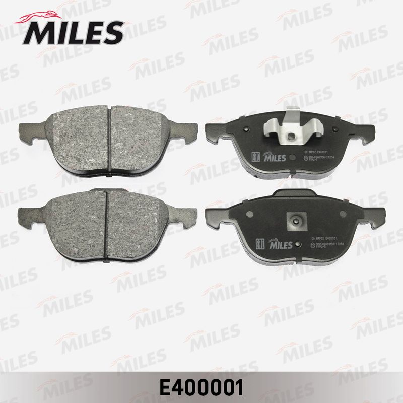 Комплект тормозных колодок, дисковый тормоз MILES E400001