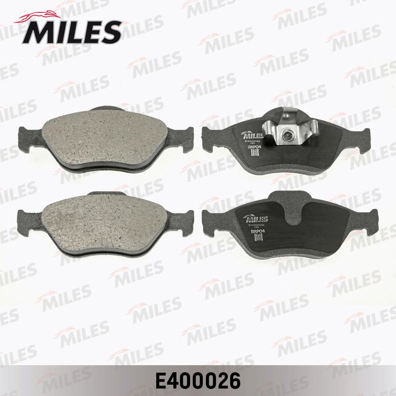 Комплект тормозных колодок, дисковый тормоз MILES E400026