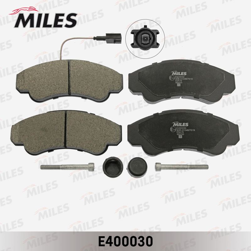 Комплект тормозных колодок, дисковый тормоз MILES E400030