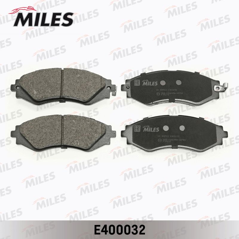Комплект тормозных колодок, дисковый тормоз MILES E400032