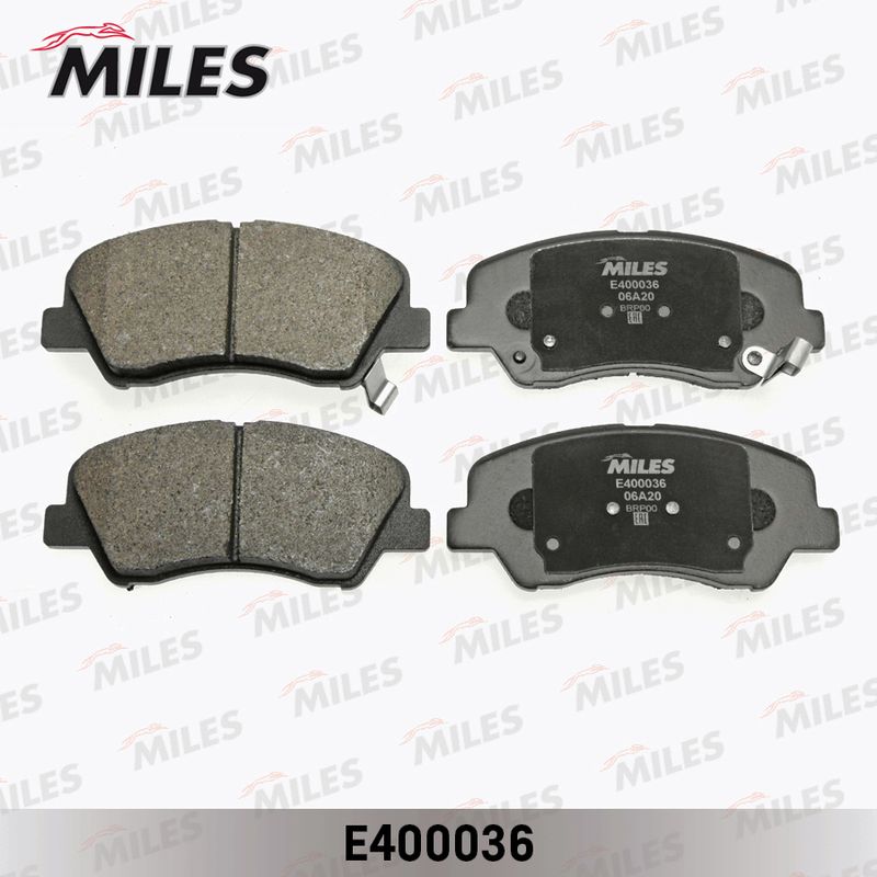 Комплект тормозных колодок, дисковый тормоз MILES E400036