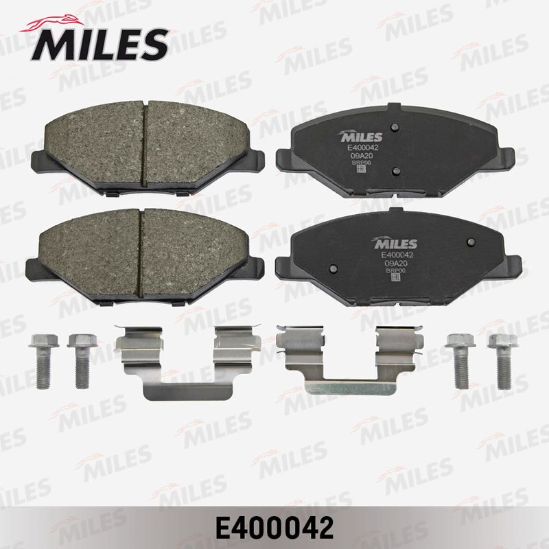 Комплект тормозных колодок, дисковый тормоз MILES E400042