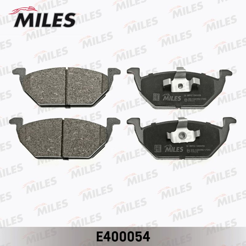 Комплект тормозных колодок, дисковый тормоз MILES E400054