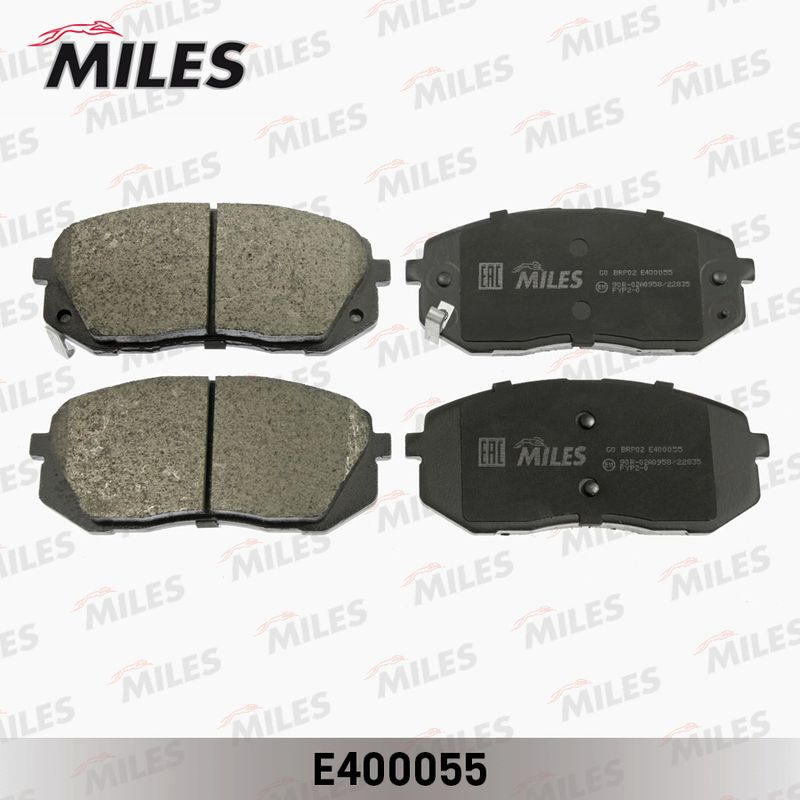 Комплект тормозных колодок, дисковый тормоз MILES E400055