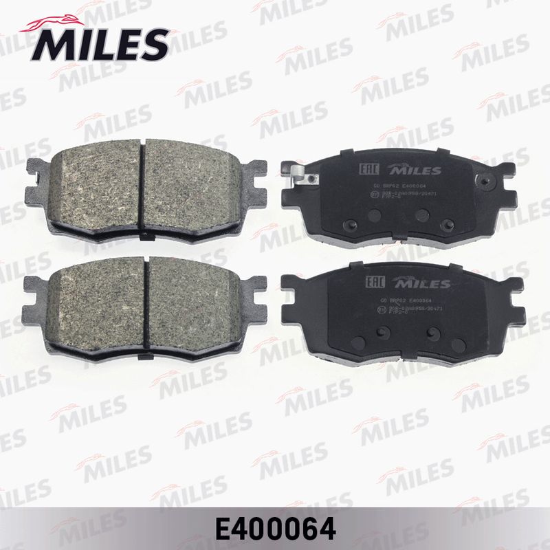 Комплект тормозных колодок, дисковый тормоз MILES E400064