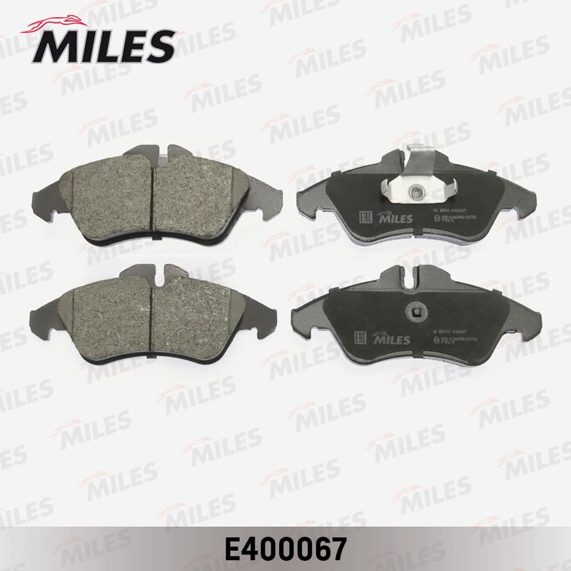 Комплект тормозных колодок, дисковый тормоз MILES E400067