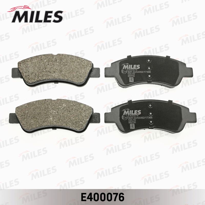 Комплект тормозных колодок, дисковый тормоз MILES E400076