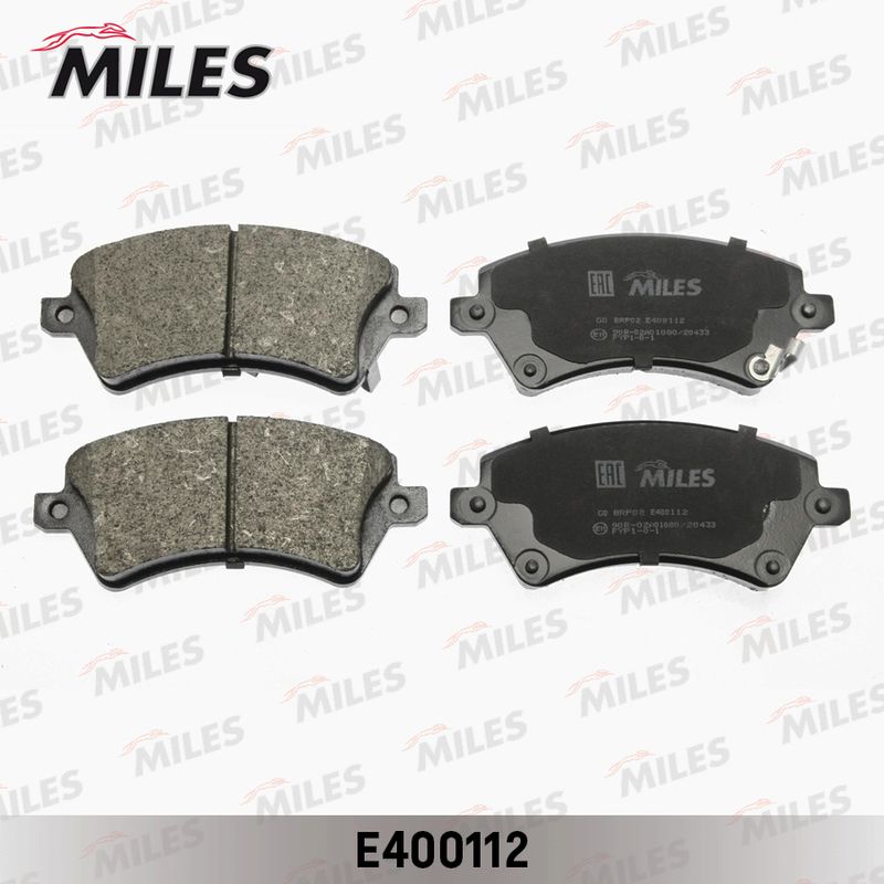 Комплект тормозных колодок, дисковый тормоз MILES E400112