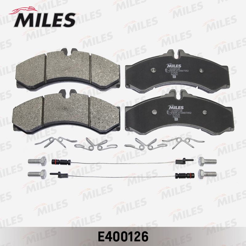 Комплект тормозных колодок, дисковый тормоз MILES E400126