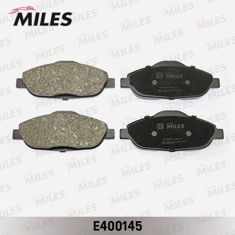 Комплект тормозных колодок, дисковый тормоз MILES E400145