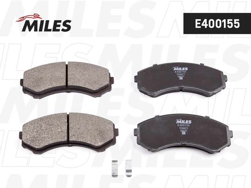 Комплект тормозных колодок, дисковый тормоз MILES E400155