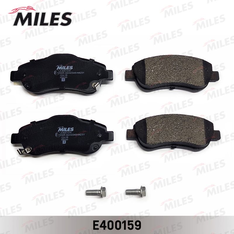 Комплект тормозных колодок, дисковый тормоз MILES E400159